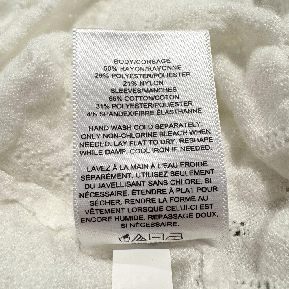 Express Top Puff Sleeve Romantic Cottage Y2K Minimalist Fairy Boho White Size XL - Picture 3 of 6